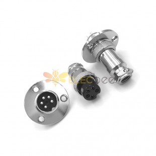 10sets GX16 Aviation Plug and Socket  Male and Female (one Pair) 5pin straightflange Solder Type IP67 whaterproof connector