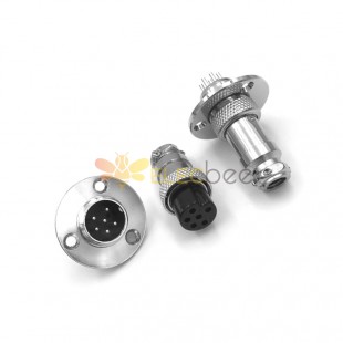 10sets GX16 Aviation connector  Male and Female (one Pair) 6pin StraightFlange Solder Type IP65 whaterproof connector