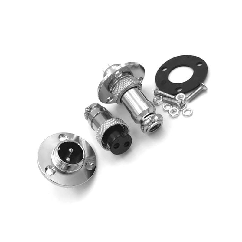 10sets GX16 Aviation connector  Male and Female (one Pair) 2pin StraightFlange Solder Type IP65 whaterproof connector