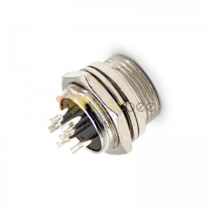 GX16 Aviation connector  male 6pin StraightPanel mount Solder Type IP65 whaterproof connector