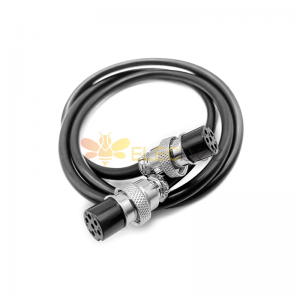 GX16 Aviation Connector  6pin  straight   Female  to straight  Female  with  1M Cable