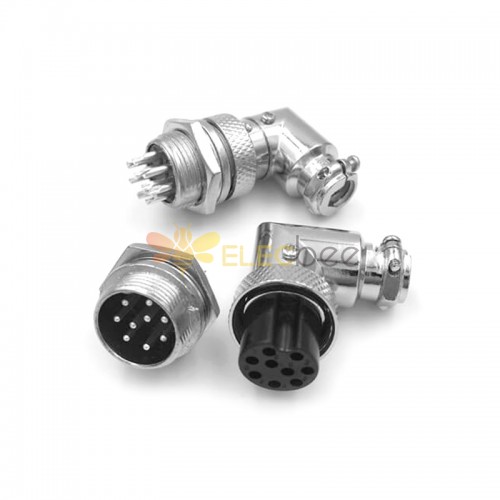 GX16 Aviation connector  Male and Female (one Pair) 9pin StraightPanel mount Solder Type IP65 whaterproof connector