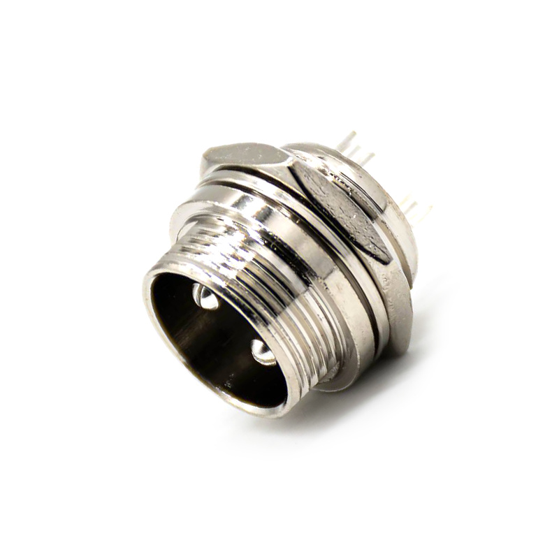 GX16 Aviation connector  male 2pin StraightPanel mount Solder Type IP65 whaterproof connector