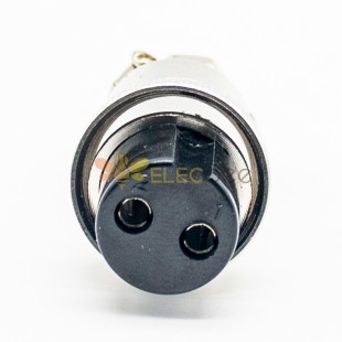 20pcs GX16 2 Pin Connector Straight Standard Type Femelle Plug Solder Type Pour Câble