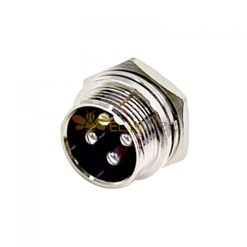 GX16 Aviation connector  male 4pin StraightPanel mount Solder Type IP65 whaterproof connector