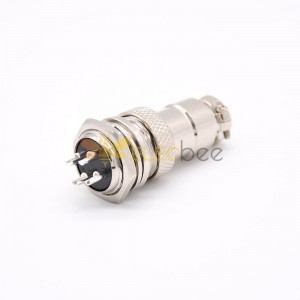 GX16 4 Pin Connector Straight Standard Type Female Pulg to Male Socket Rear Bulkhead Solder Type For Cable