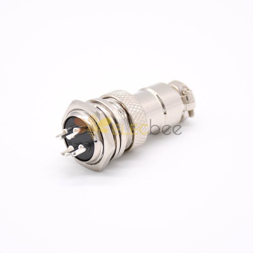 GX16 4 Pin Connector Straight Standard Type Femelle Pulg à Male Socket Rear Bulkhead Solder Type For Cable