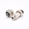 GX16 4 Pin Conector Straight Standard Type Female Pulg to Male Socket Rear Bulkhead Tipo de solda para cabo