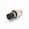 GX16 4 Pin Conector Straight Standard Type Female Pulg to Male Socket Rear Bulkhead Tipo de solda para cabo