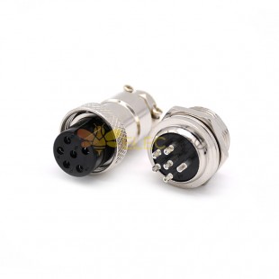 GX16 Aviation Plug and Socket  Male and Female (one Pair) 6pin straightPanel mount Solder Type IP67 whaterproof connector