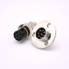 GX16 8 Pin Connector Standard Type Straight Female Pulg to Male Socket Flange Mounting Solder Cup For Cable