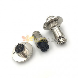 GX16 Aviation Plug and Socket  Male and Female (one Pair) 9pin straightflange Solder Type IP67 whaterproof connector