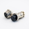 GX16 9 Pin Conector Straight Standard Type Female Pulg to Male Socket Rear Bulkhead Tipo de solda para cabo