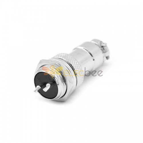 GX16 Aviation connector  Male and Female (one Pair) 2pin StraightPanel mount Solder Type IP65 whaterproof connector