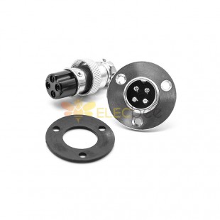 GX16 Aviation Plug and Socket  Male and Female (one Pair) 4pin straightflange Solder Type IP67 whaterproof connector