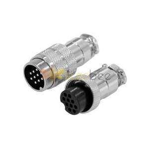 GX20 Aviation  connector  Male and Female (one Pair) 10pin StraightButt-Joint Type Solder Type  connector