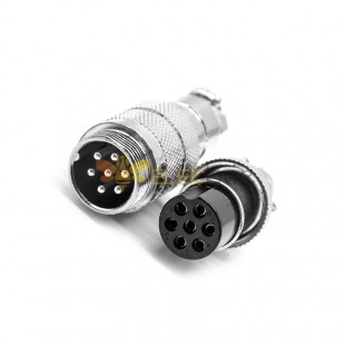 10sets GX20 Aviation Plug and Socket  Male and Female (one Pair) 7pin straightButt-Joint Type Solder Type IP67 whaterproof connector