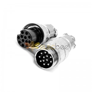 GX20 Aviation  connector  Male and Female (one Pair) 12pin StraightButt-Joint Type Solder Type IP65 whaterproof connector