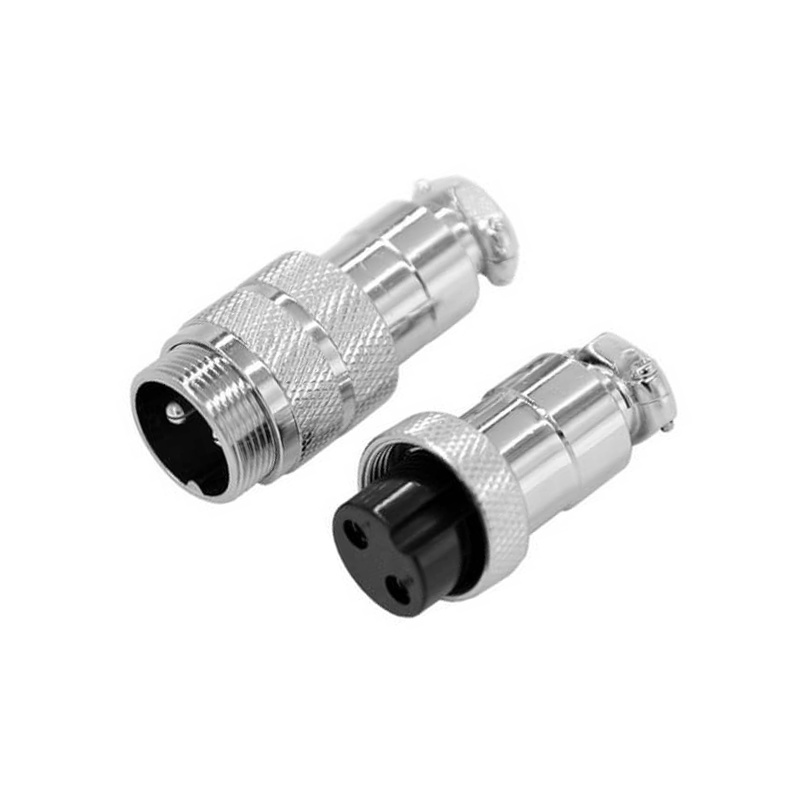 GX20 Aviation  connector  Male and Female (one Pair) 2pin StraightButt-Joint Type Solder Type  connector