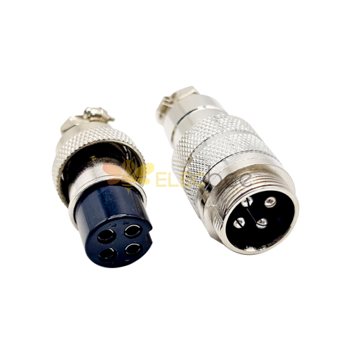 4 Pin Aviation Connector Câble imperméable à l'eau GX20 Homme Droit