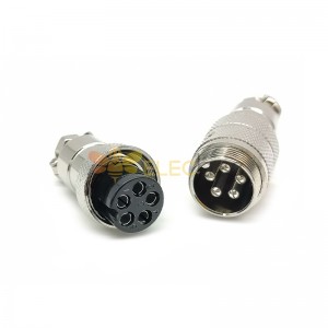 5 Pin Circular Connector Cable Plug Straight GX20 Male and Female