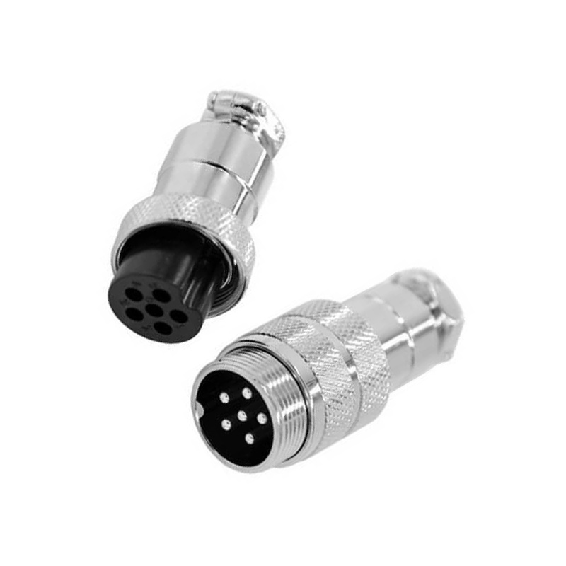 GX20 Aviation  connector  Male and Female (one Pair) 6pin StraightButt-Joint Type Solder Type IP65 whaterproof connector