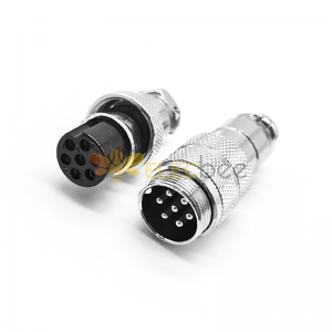 GX20 Aviation  connector  Male and Female (one Pair) 7pin StraightButt-Joint Type Solder Type  connector