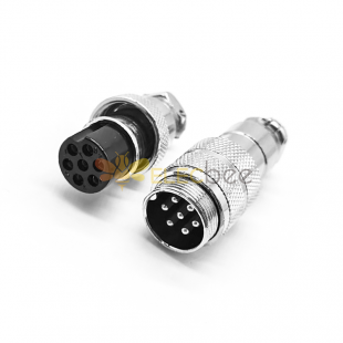 GX20 Aviation Plug and Socket  Male and Female (one Pair) 7pin straightButt-Joint Type Solder Type IP67 whaterproof connector