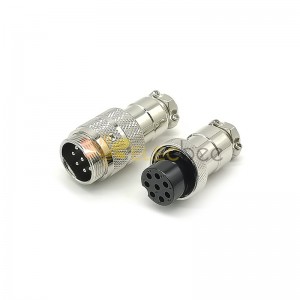 GX20 Aviation  connector  Male and Female (one Pair) 8pin StraightButt-Joint Type Solder Type  connector