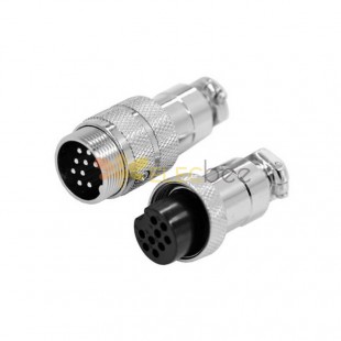 GX20 Aviation Plug and Socket  Male and Female (one Pair) 9pin straightButt-Joint Type Solder Type IP67 whaterproof connector