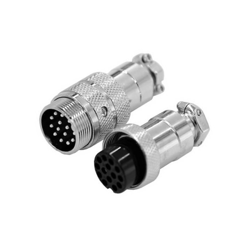 GX20 Aviation  connector  Male and Female (one Pair) 14pin StraightButt-Joint Type Solder Type IP65 whaterproof connector