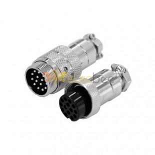 GX20 Aviation Plug and Socket  Male and Female (one Pair) 14pin straightButt-Joint Type Solder Type IP67 whaterproof connector