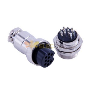 10pcs 9 Pin Connector Wiring Straight GX20 Masculino/ Feminino Através Hole Aviation Connector