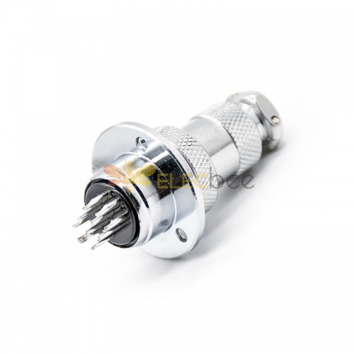 10sets GX20 Aviation  connector  Male and Female (one Pair) 10pin StraightFlange Solder Type IP65 whaterproof connector