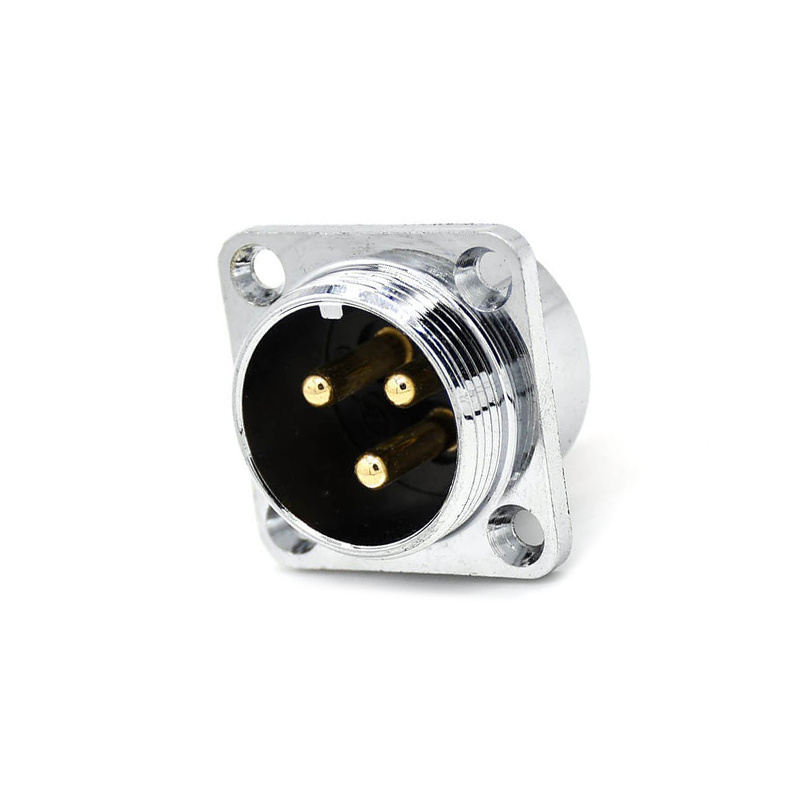 GX20 Aviation  connector  male 3pin StraightFlange Solder Type IP65 whaterproof connector