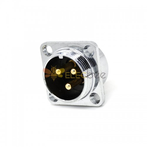 GX20 Aviation  connector  male 3pin StraightFlange Solder Type IP65 whaterproof connector