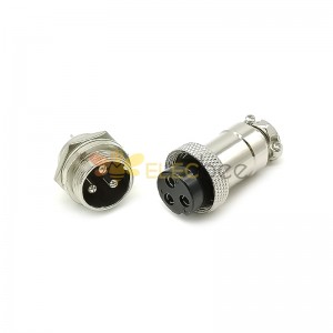 GX20 Aviation  connector  Male and Female (one Pair) 3pin StraightPanel mount Solder Type  connector