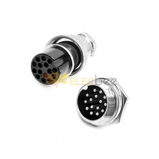 GX20 Aviation  connector  Male and Female (one Pair) 15pin StraightPanel mount Solder Type IP65 whaterproof connector