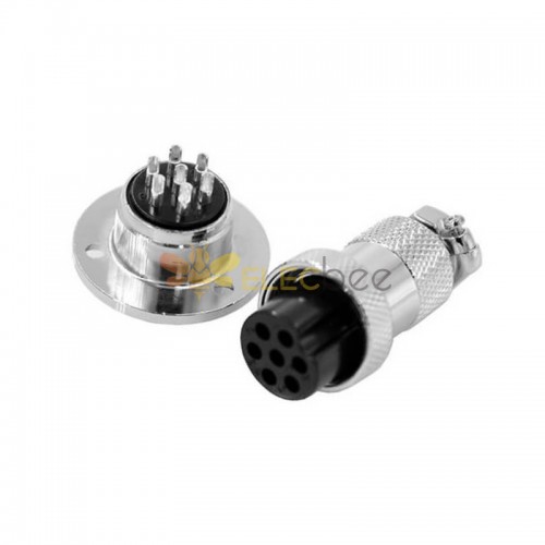 GX20 Aviation  connector  Male and Female (one Pair) 7pin StraightFlange Solder Type  connector