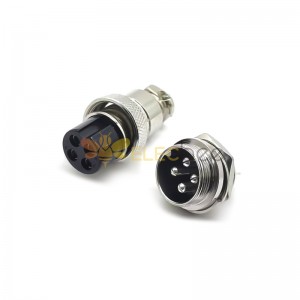 GX20 Aviation  connector  Male and Female (one Pair) 4pin StraightPanel mount Solder Type IP65 whaterproof connector