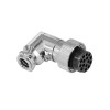 GX20 Aviation Wire Connector Angled Female Plug Metal Male Socket Back Mount 9 Pin