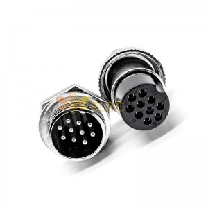 GX20 Aviation  connector  Male and Female (one Pair) 10pin StraightPanel mount Solder Type  connector