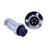 Wasserdichte Stecker Buchse IP55 GX20-5 Circular Flansch Mount Straight Plug and Socket