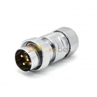 3 Pin Straight Plug e GX25 Conector de Aviação Reta Masculino