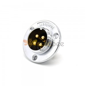 GX25 Aviation  connector  male 4pin StraightFlange Solder Type IP65 whaterproof connector