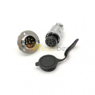 GX25 Aviation Plug and Socket  Male and Female (one Pair) 8pin straightflange Solder Type IP67 whaterproof connector