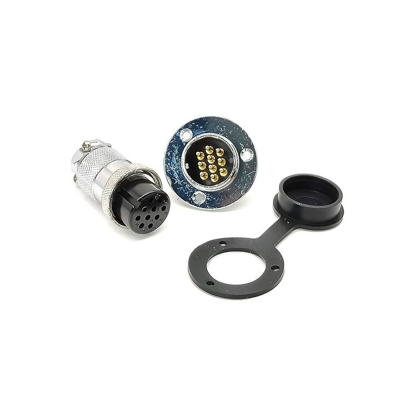 GX25 Aviation  connector  Male and Female (one Pair) 10pin StraightFlange Solder Type IP65 whaterproof connector