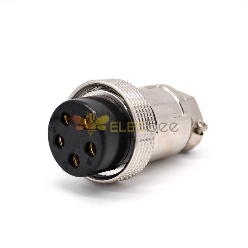 GX35 Aviation  connector  female 5pin Straightcable line Solder Type IP65 whaterproof connector