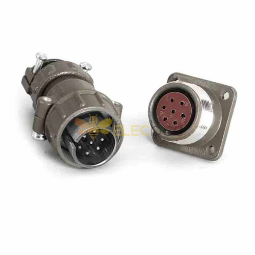 P20 7-Pin Male Plug and Female Socket Reverse Set P20J11Q Pin + P20K11A Hole Aviation Connector