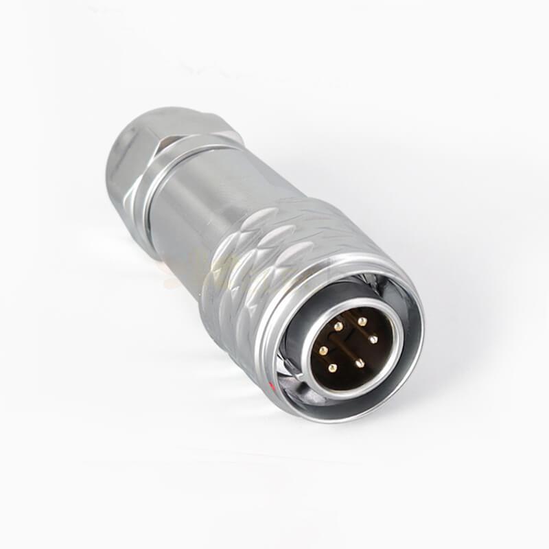 SF12-6 Pin Plug+Socket Impermeable Brida de 4 orificios Metal Aviación Quick Push-Pull Circular Industrial